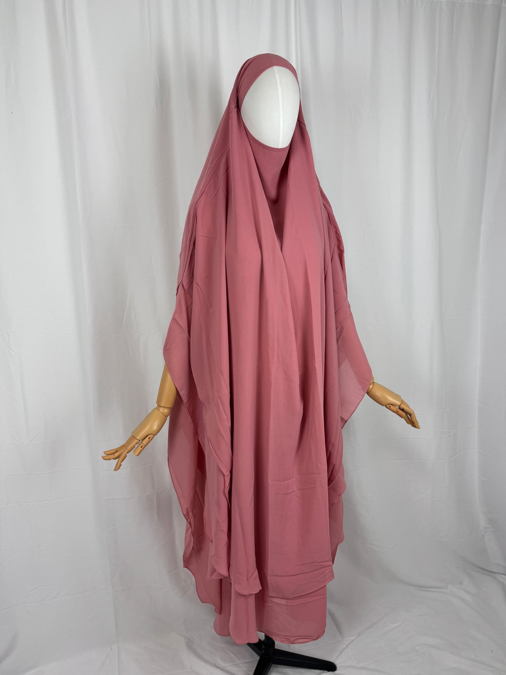 Zweilagiger Khimar aus Chiffon