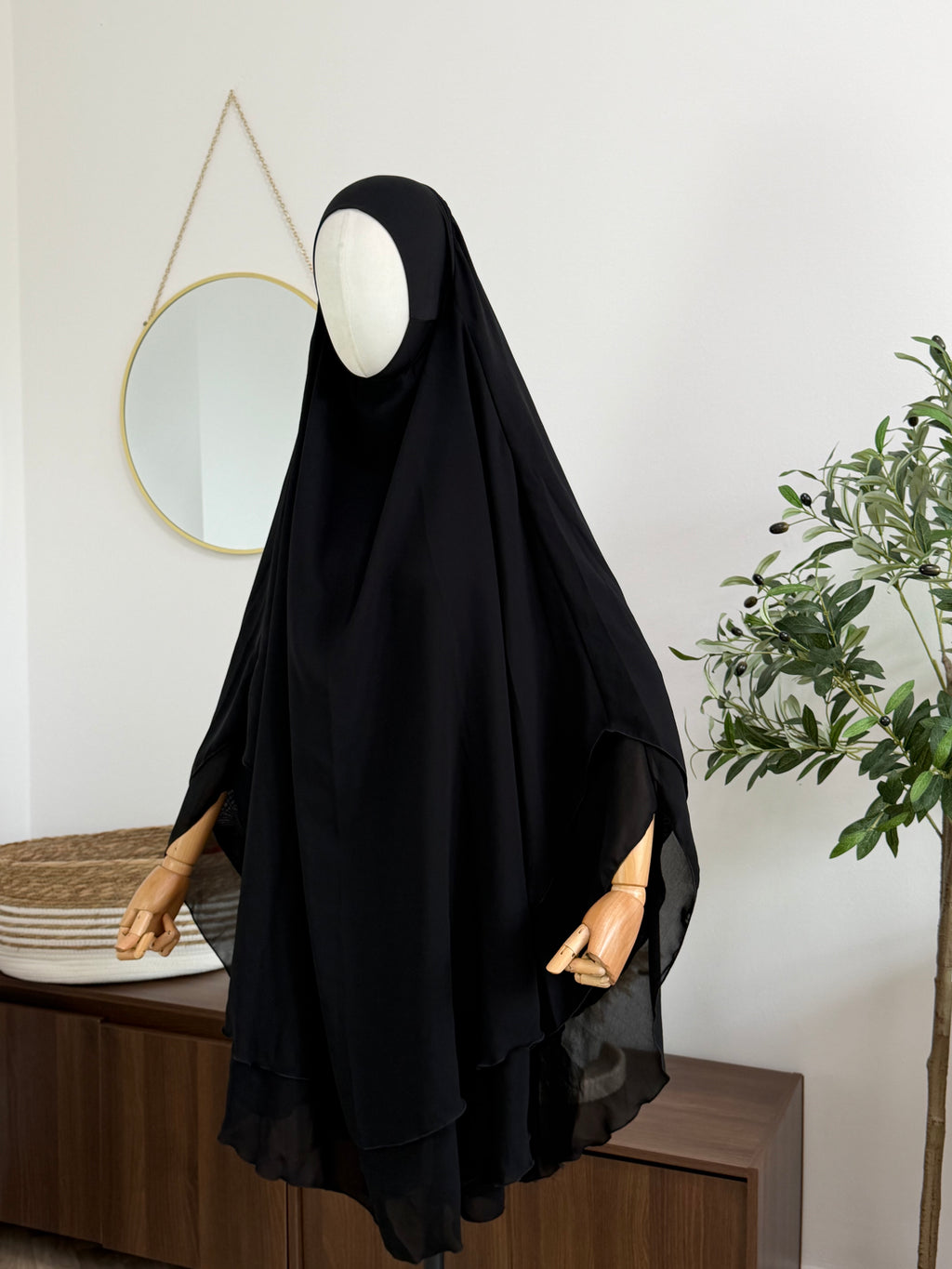 Zweilagiger Chiffon-Khimar – Midi