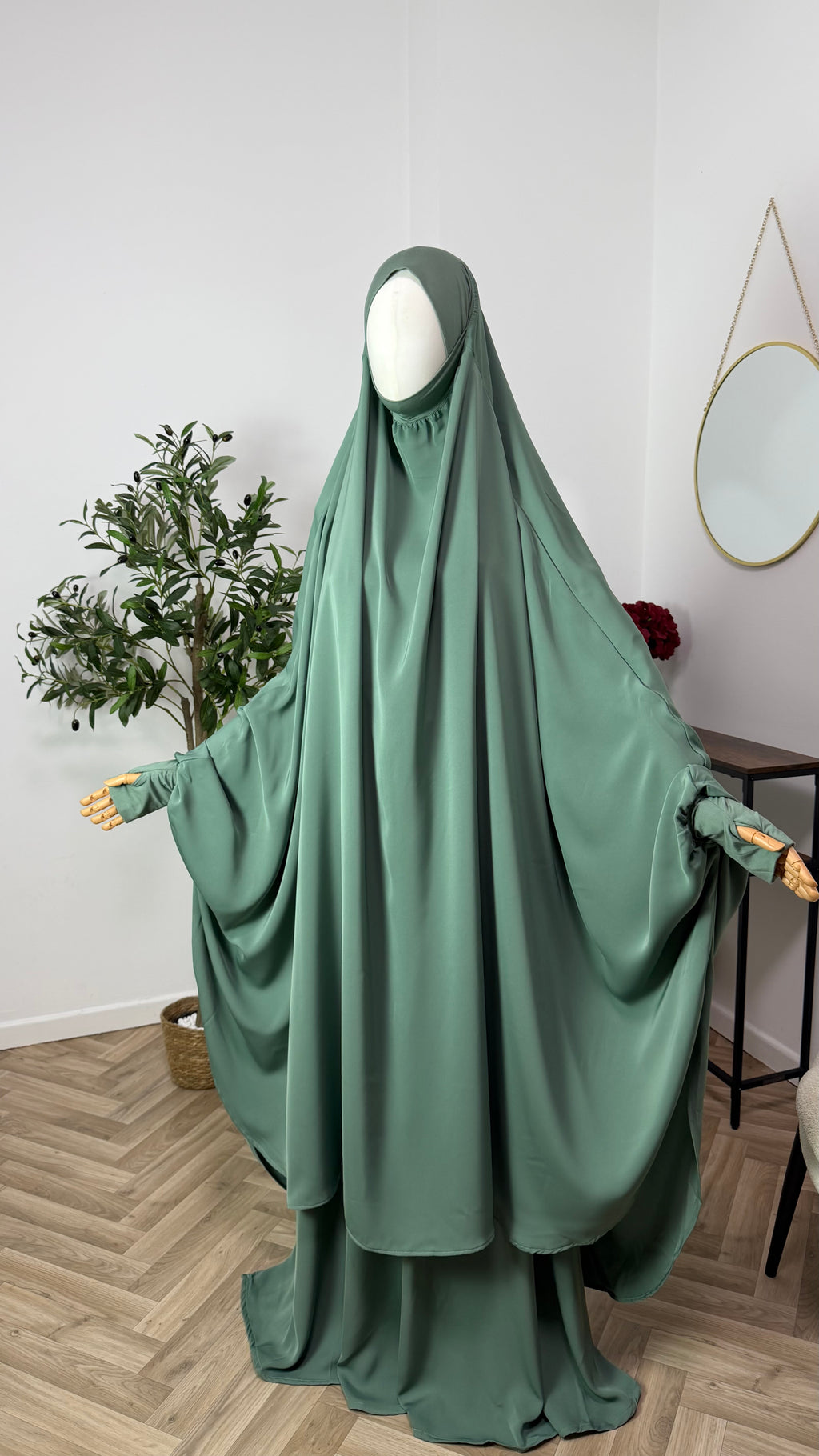Jilbab 2-teilig aus Abaya Seide