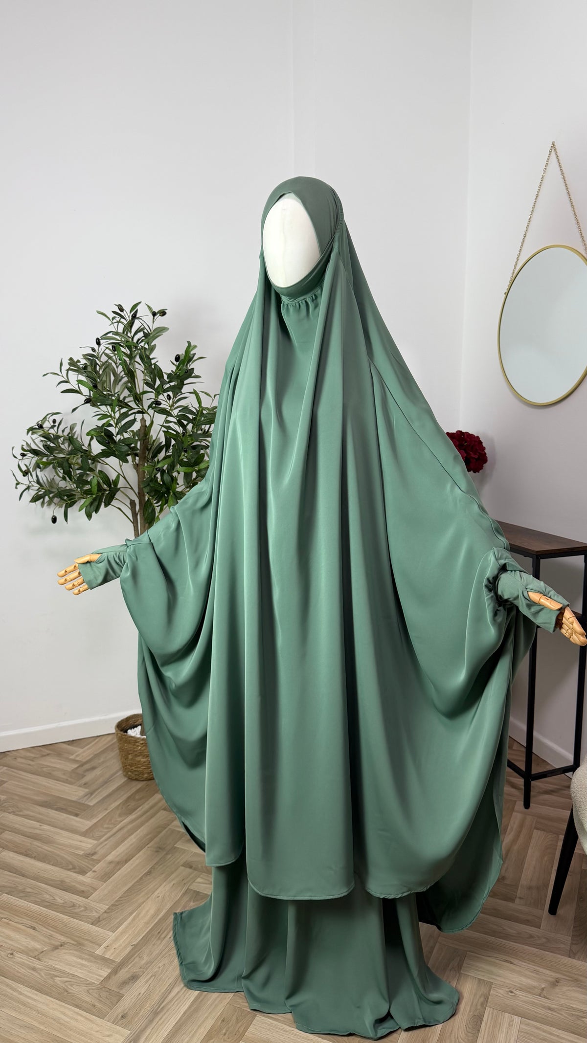 Jilbab 2-teilig aus Abaya Seide