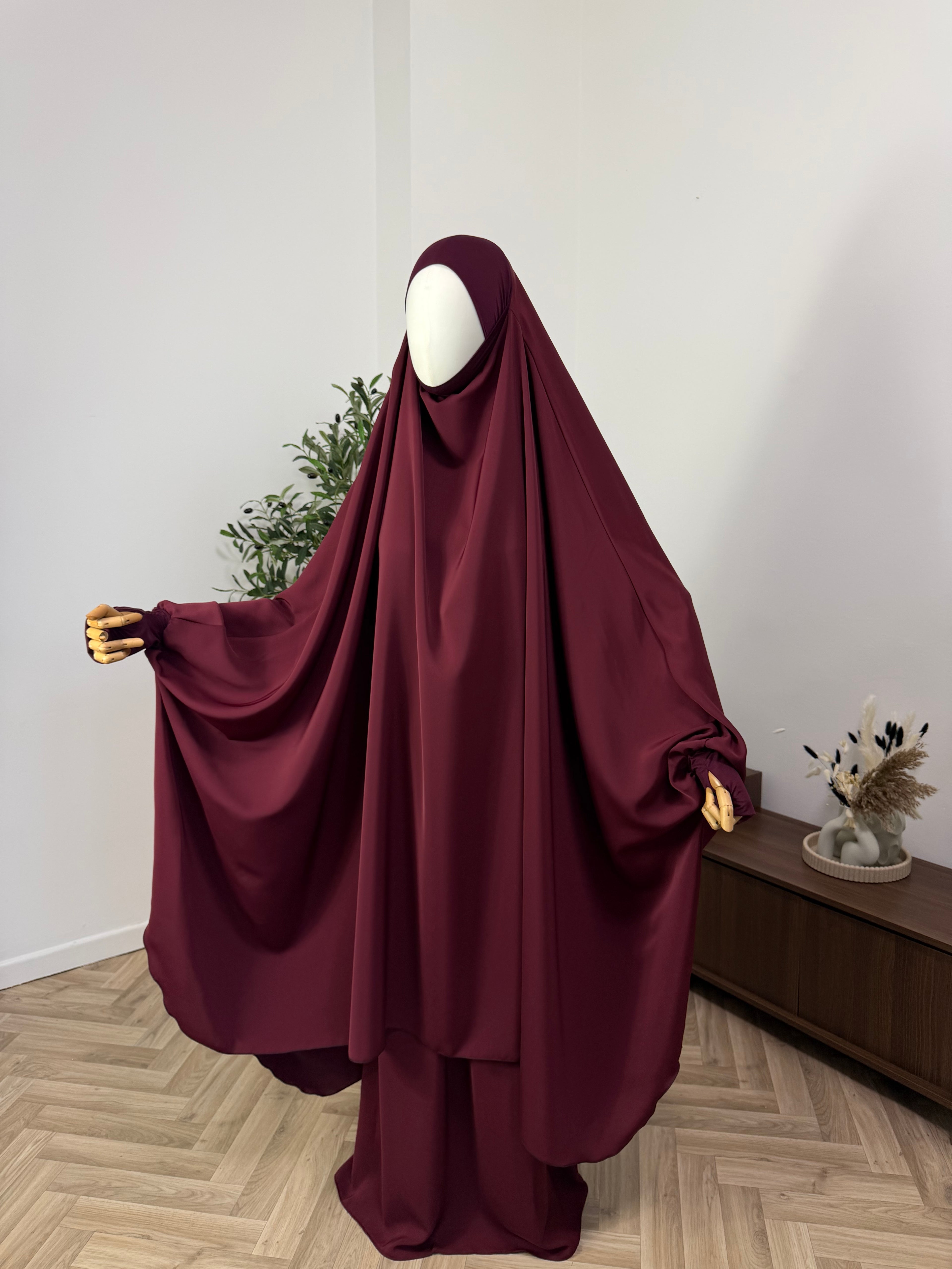 Jilbab 2-teilig aus Abaya Seide