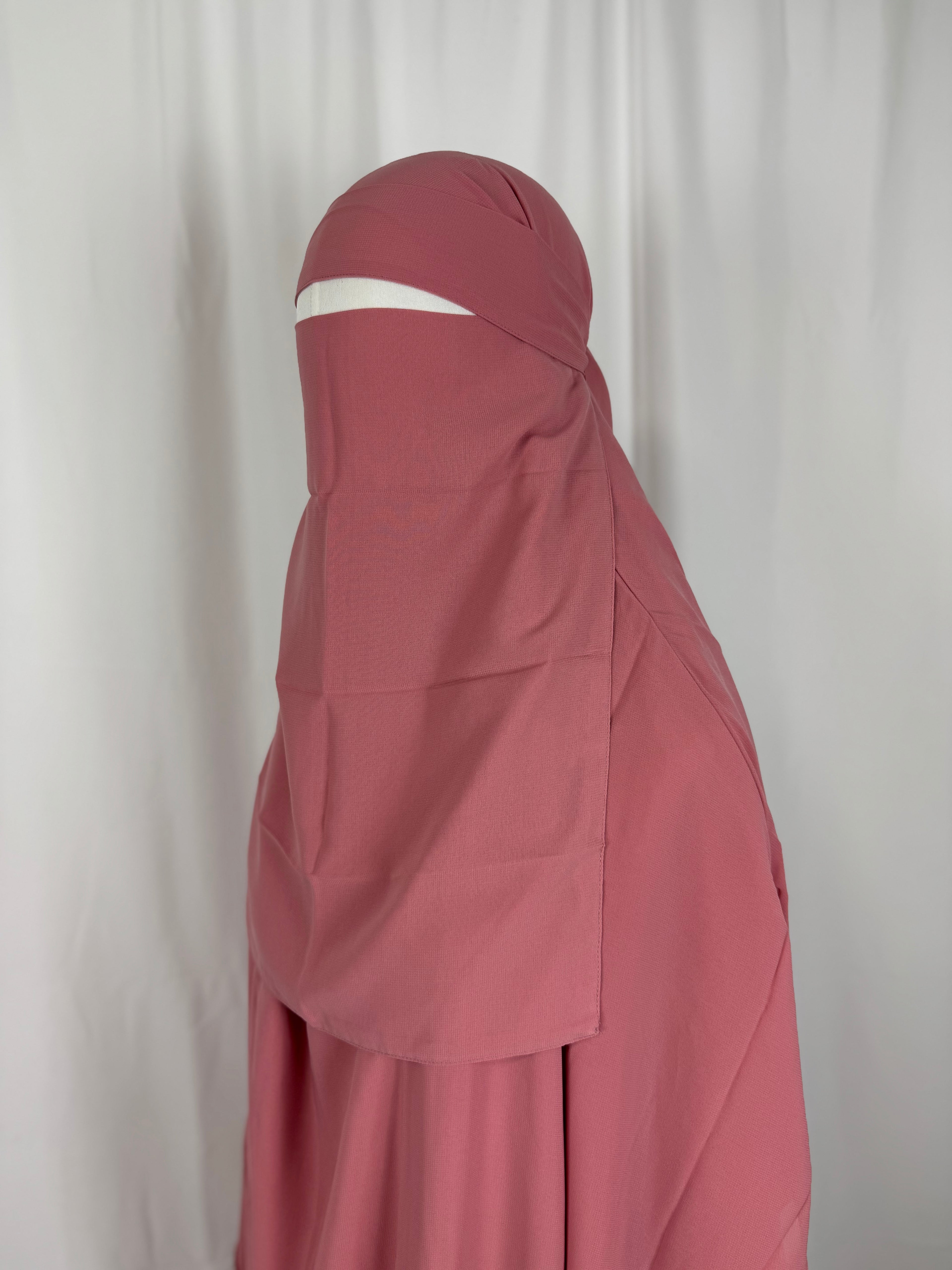 Zweilagiger Khimar aus Chiffon