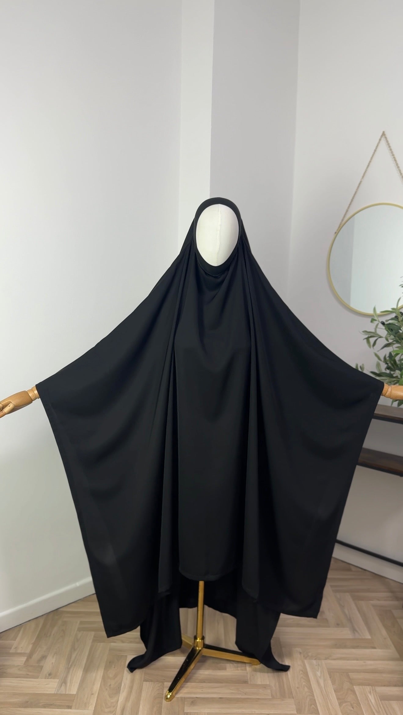 XXL rechteckiger Khimar aus Abaya Seide