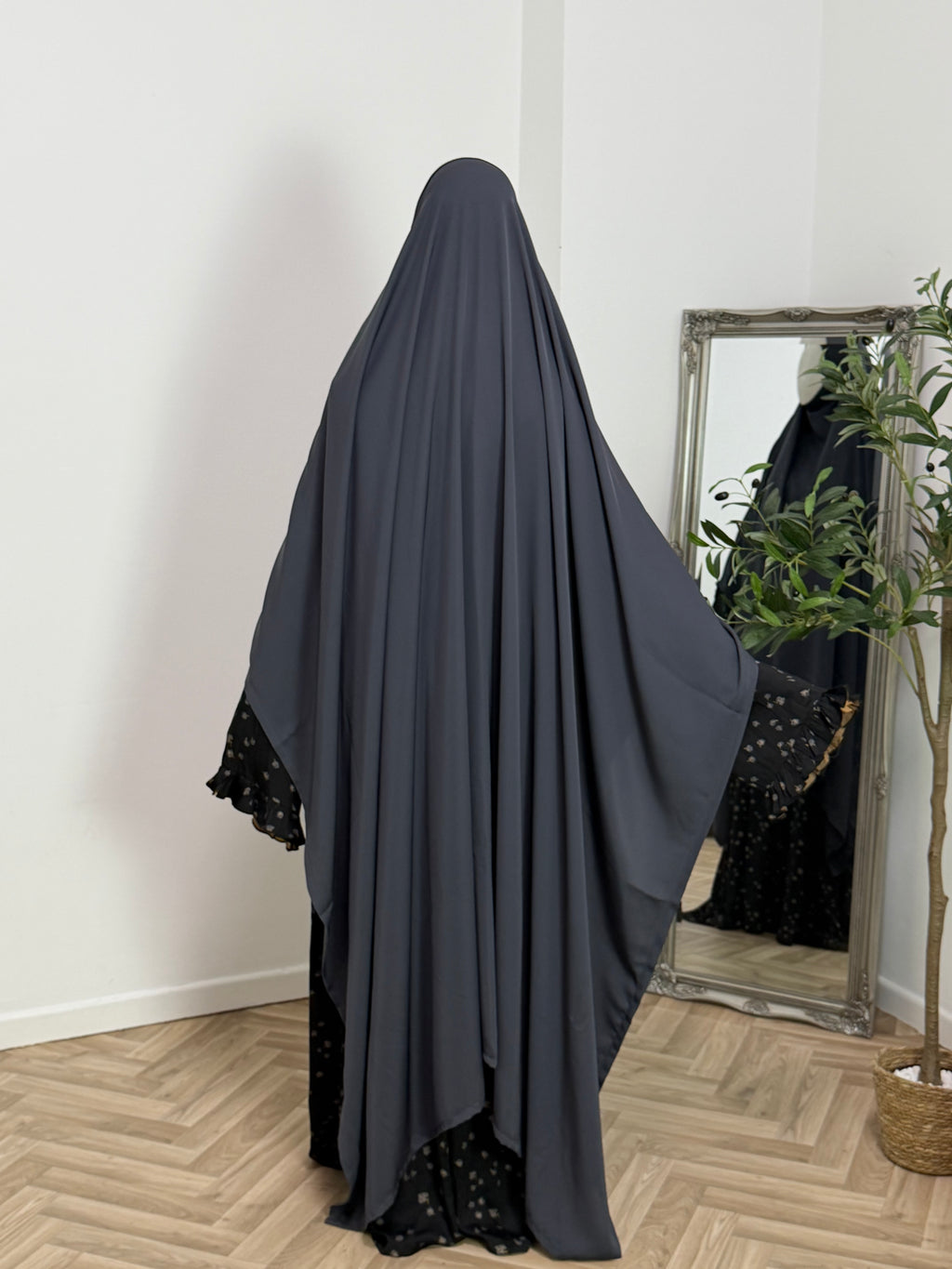 XXL rectangular khimar made of abaya silk
