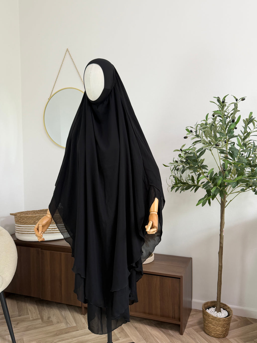 Zweilagiger Chiffon-Khimar – Maxi