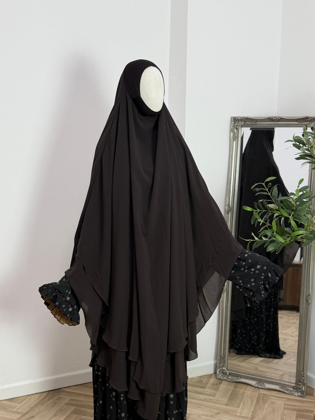 Zweilagiger Chiffon-Khimar – Maxi