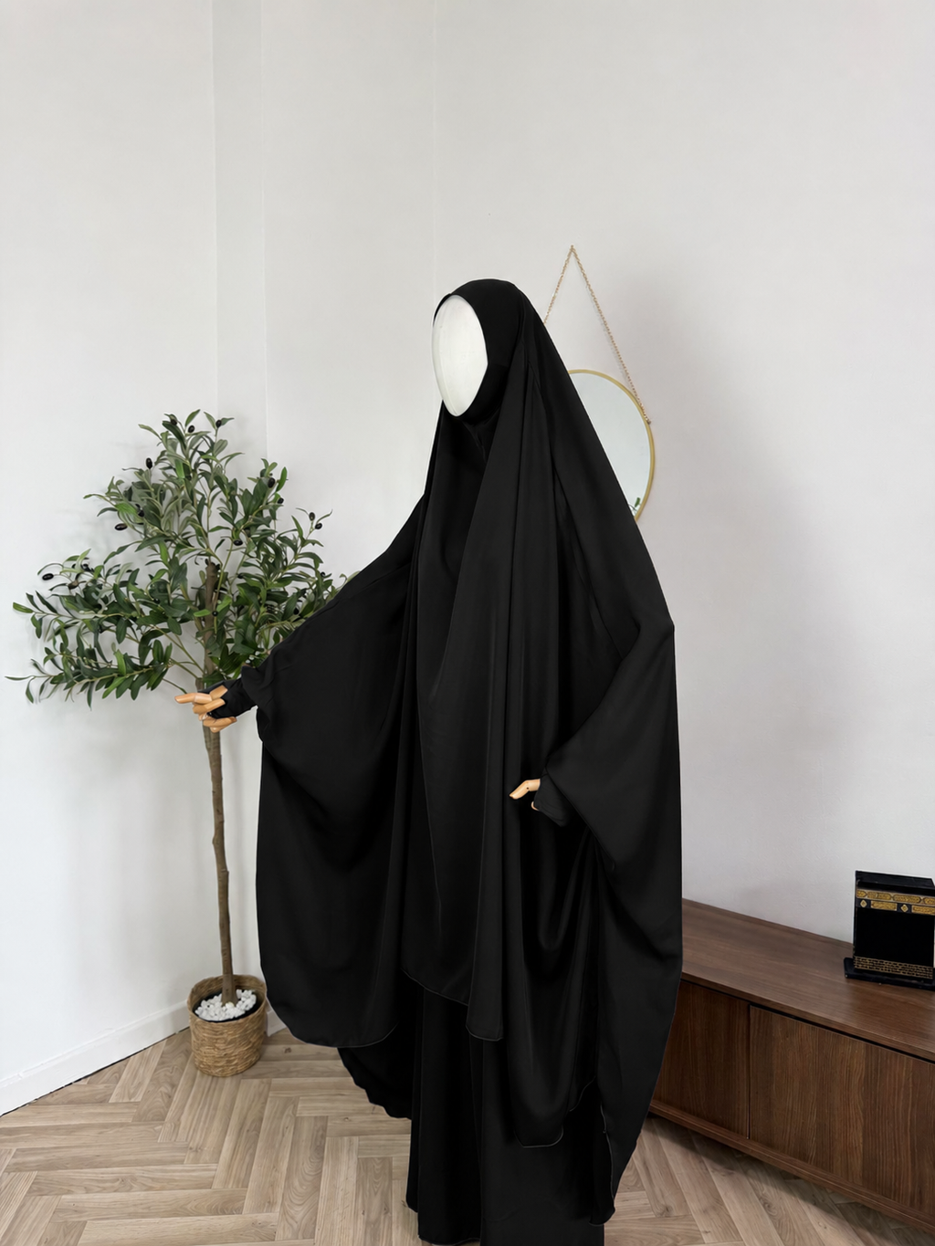 Jilbab 2-teilig aus Abaya Seide