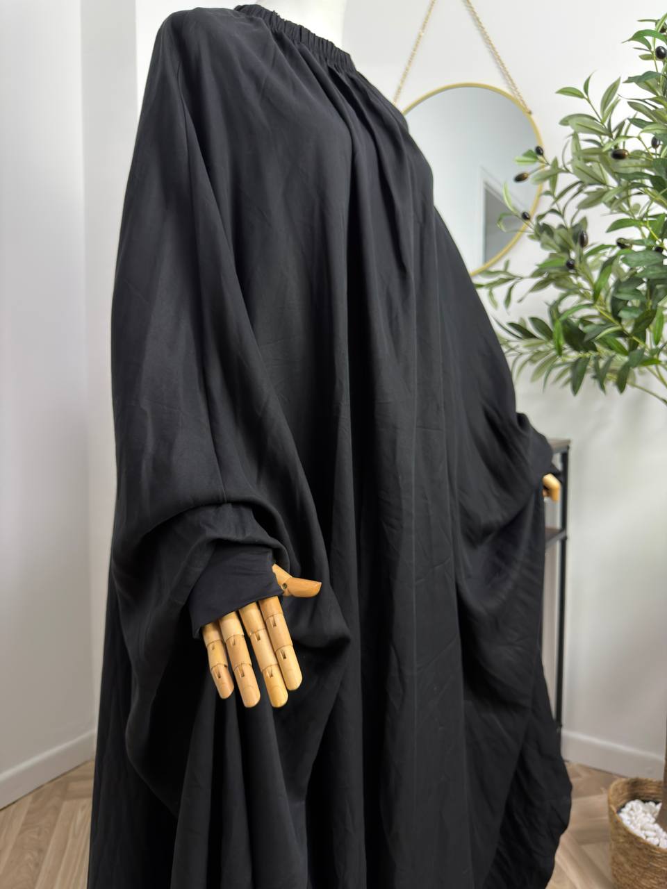 Poncho-Set aus Cupro-Tencel